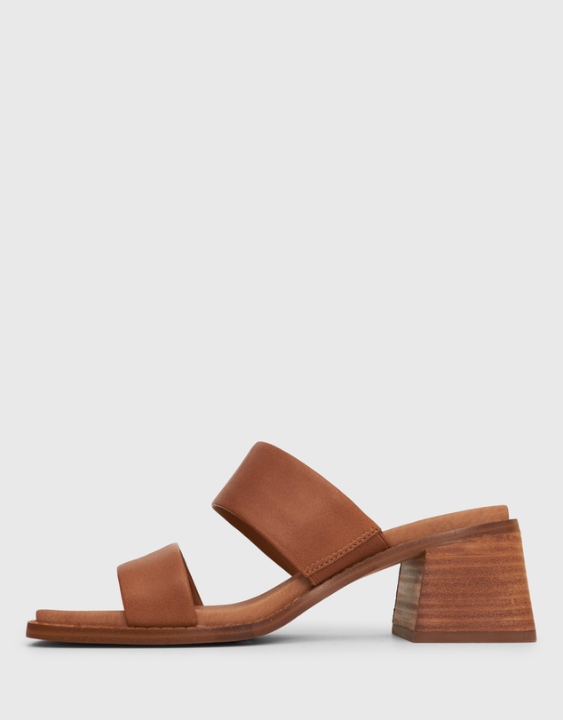 Betts - Prince Leather Block Heel Mules