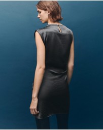 M.N.G - Satin Dress With Creased Effect