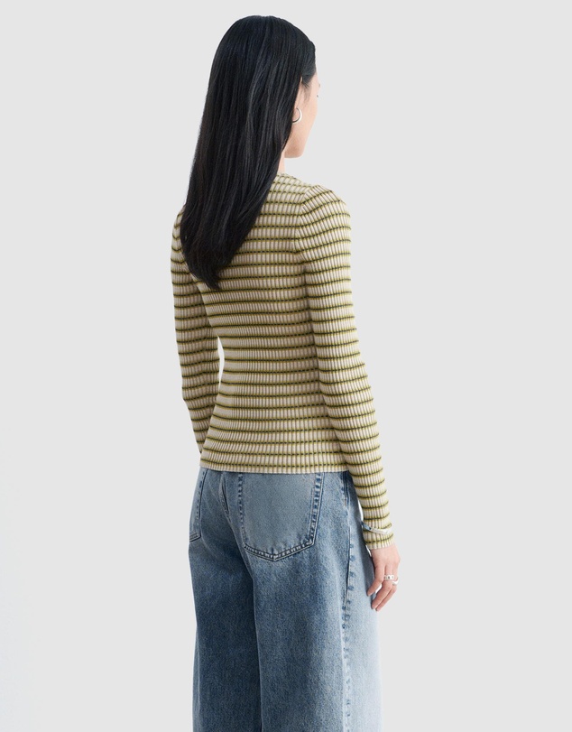 & Other Stories - Keyhole-Front Rib-Knit Cardigan