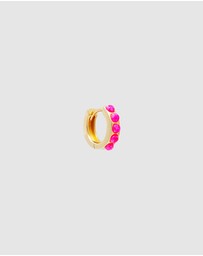 FAIRLEY - Hot Pink Opal Crystal Huggies