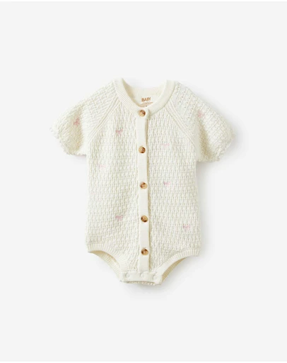 Cotton On Kids - Baby Organic Raglan Knit Bubbysuit