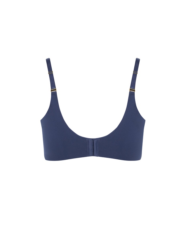 City Chic - Plus size Luxe Microfibre Plunge T-Shirt Bra - navy