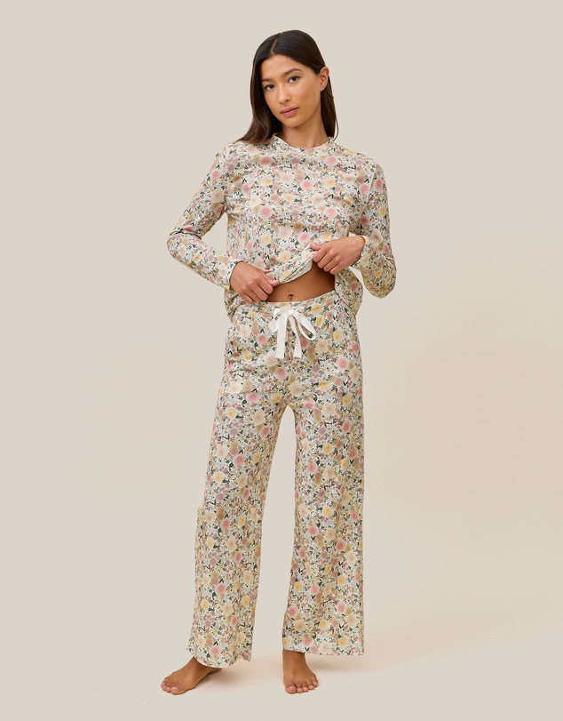 Papinelle - Meribel Organic Cotton Knit Long Sleeve Tee and Wide Leg Pant