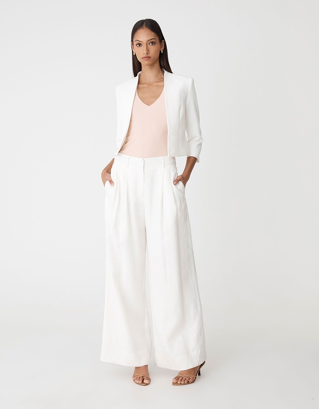 Forcast - Nikki Collarless Crop Jacket