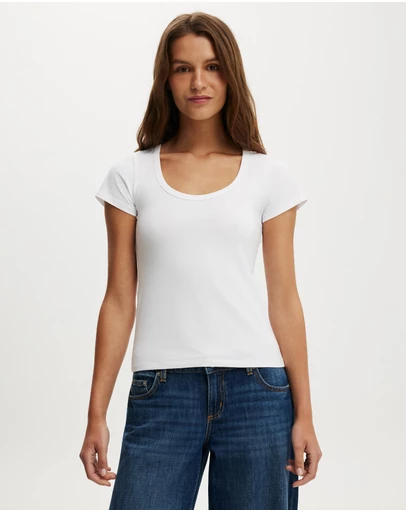 Cotton On - Everyday Smooth Scoop Neck Tee