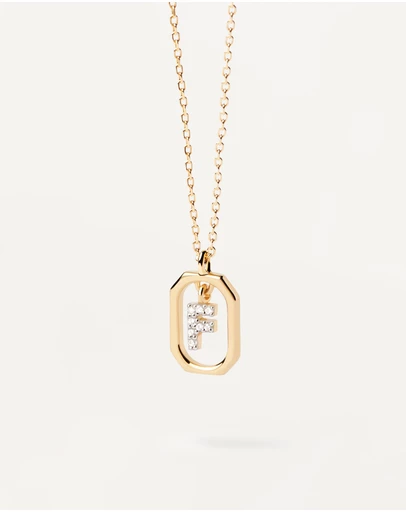 PDPAOLA - Mini Letter F Gold Necklace