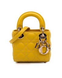 Pre-Loved by Azura Reborn - Pre-Loved Micro Lambskin Cannage Lady Dior