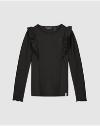 NONO - Klari Rib Top with Ruffles - Kids-Teens