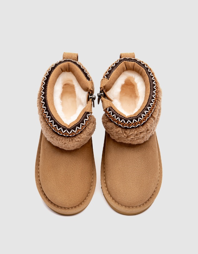 EVERAU - Australian Shepherd Ugg Brunel Kids Cow Suede Upper UGG Boots
