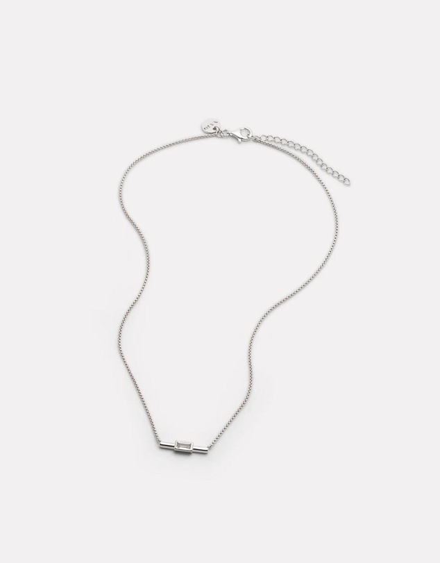 Najo - Skye Silver Cubic Zirconia Necklace