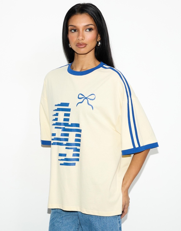 Dazie - Sporty Girl Oversized Graphic Tee