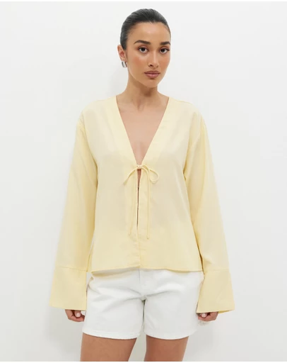 Calli - Georgia Tie Front Blouse