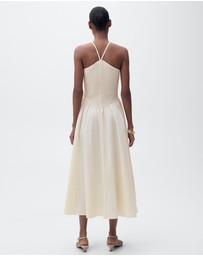 M.N.G - Fede Combined Halter-Neck Dress
