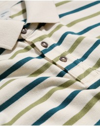Seasalt - Seasalt Cornwall Multi Balefire Striped Polo in Organic Cotton