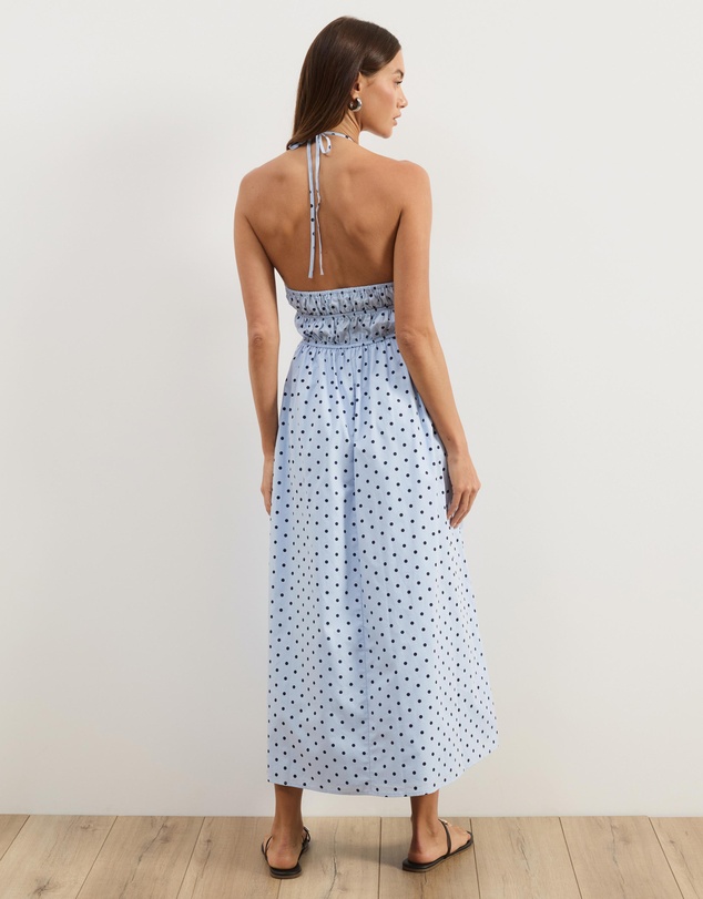Atmos&Here - Georgia Cotton Poplin Halter Maxi Dress