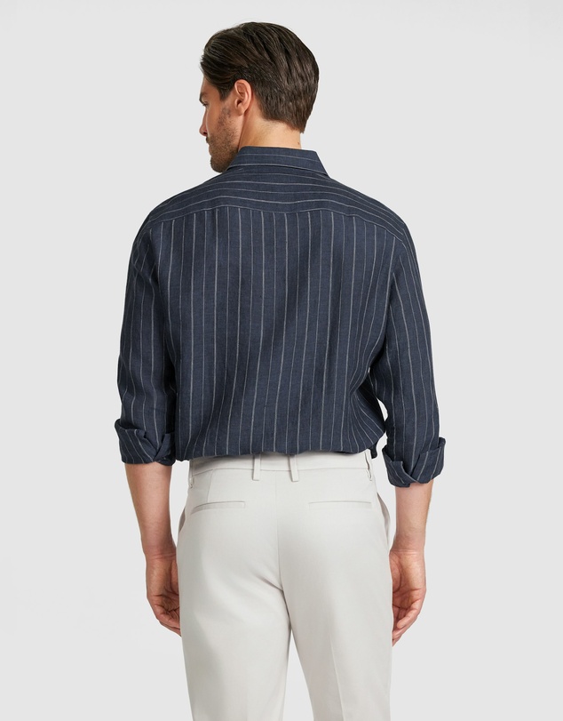 Tarocash - Hamilton Linen Stripe Shirt
