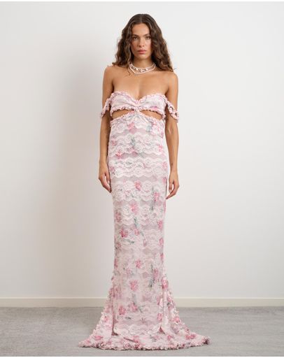 Pink Floral Lace