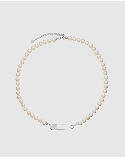 Karen Walker - Runaway Safety Pin and Pearls Necklace