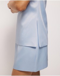 AERE - Vesper Satin Strapless Top