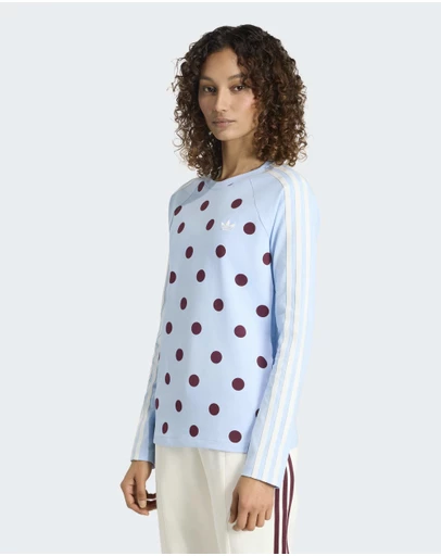adidas Originals - POLKA DOTS SLIM LONG SLEEVE TOP Womens