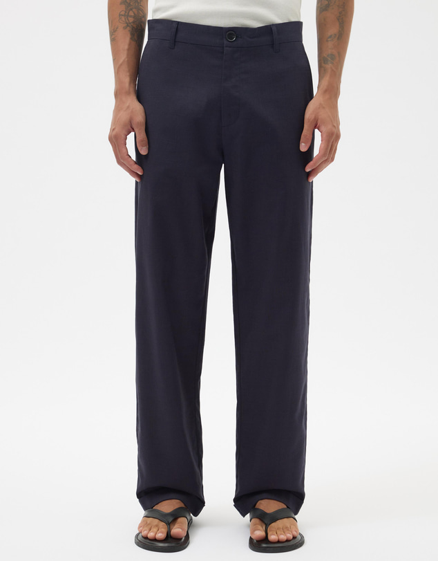 AERE - Straight Leg Linen Blend Pants
