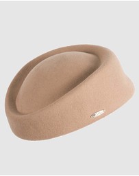 Max Alexander - Felt Beige Pillbox Hat