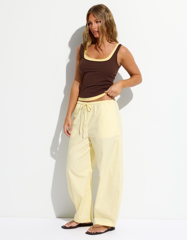 Dazie - Raina Low Rise Cotton Poplin Barrel Pants