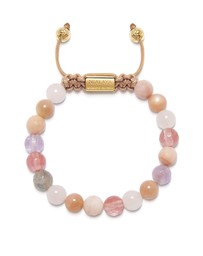 Nialaya Jewellery - Women's Beaded Bracelet with Cherry Quartz, Rose Quartz, Amethyst Lavender, and Pink Aventurine