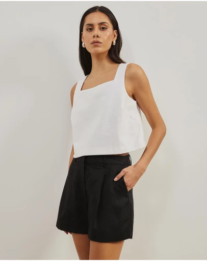 Atmos&Here - Aven Linen Blend Boxy Top