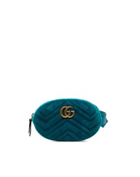 Pre-Loved by Azura Reborn - Pre-Loved GG Marmont Velvet Matelasse Belt Bag