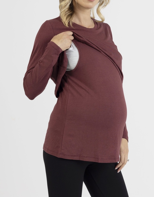 Angel Maternity - Leonie Maternity/ Nursing Flip Panel Top