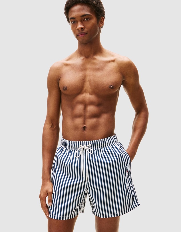 Tommy Hilfiger - Medium Drawstring Print Swim Shorts