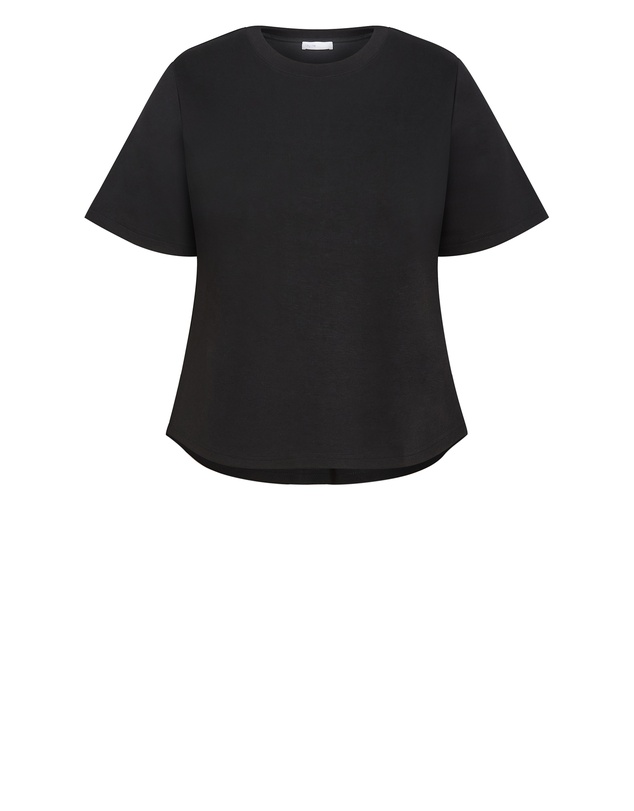 City Chic - Plus size Mae Short Sleeve Sweat Top - black