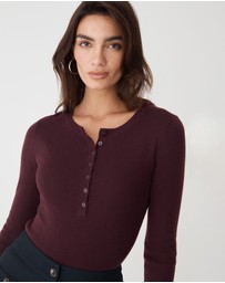 Forcast - Henley Button Up Knit