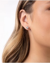 Lovisa - Gold Plated Sterling Silver 1 Carat Cubic Zirconia Stud Earrings