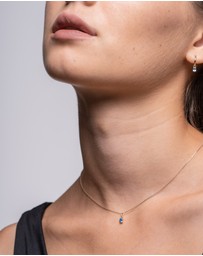 Luna Rae - Solid Gold - Topaz Necklace