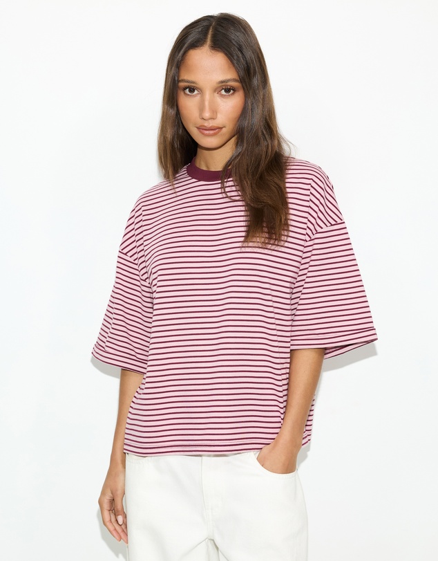 Dazie - Serve Stripe T-Shirt