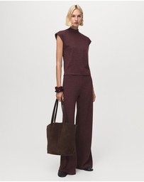 M.N.G - Knitted Trousers With Elastic Waistband