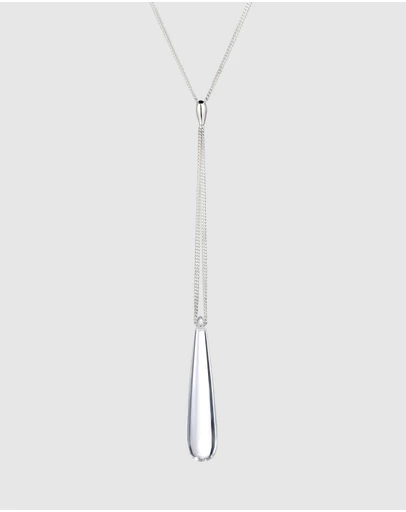 Elli Jewelry - Resin Teardrop Y-Necklace in 925 Silver
