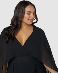 Pink Dusk by Curve Project - Electric Chemistry Cape Maxi Dress