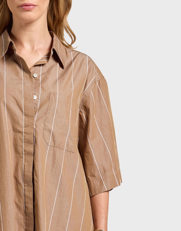 Academy Brand - Alma Stripe Poplin Shirt Dress