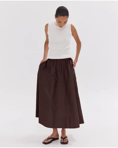 Cloth & Co. - The Maxi Skirt | Dark Cacao