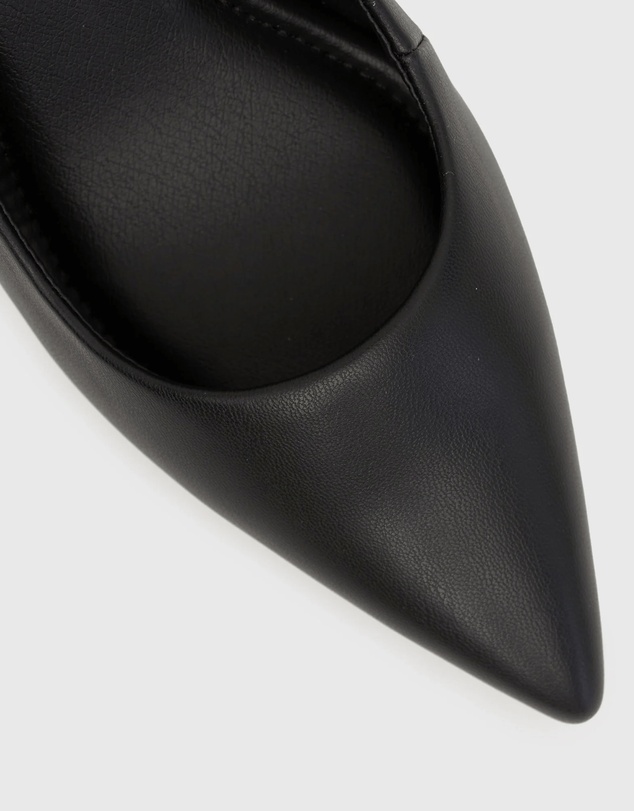 Betts - Flounce Block Heel Slingback Pumps