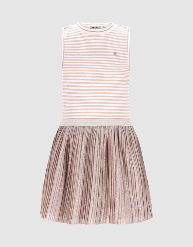 Like FLO - Minte Dress with Metallic Pleated Skirt - Kids-Teens