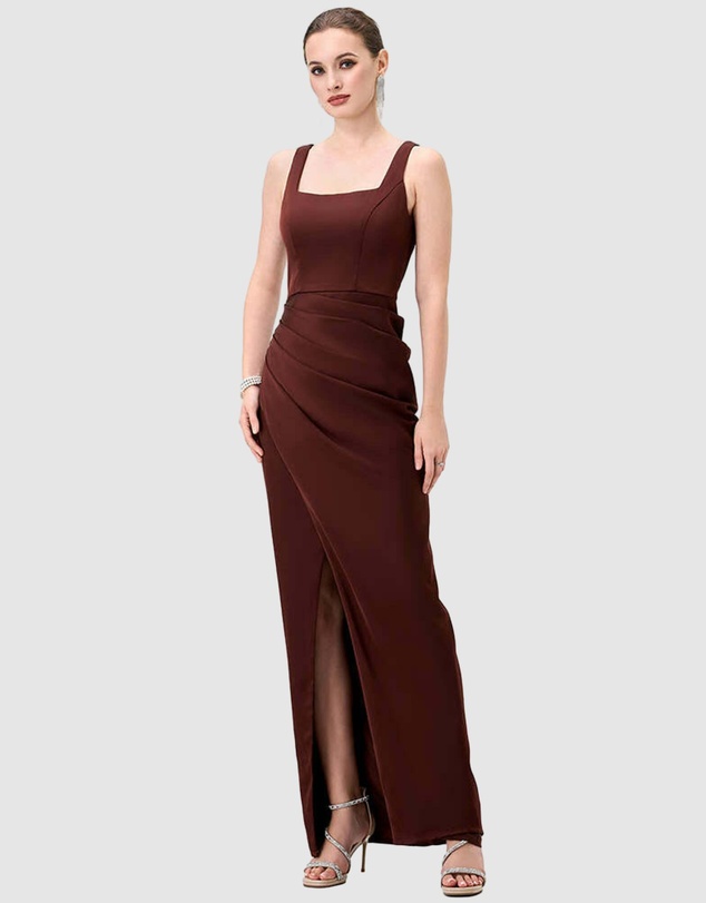 Bariano - Dira Square Neck Gown