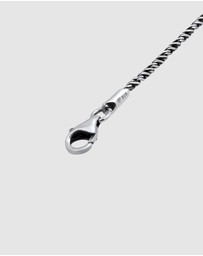 Kuzzoi - ICONIC EXCLUSIVE - Necklace Mens Cord Twisted in 925 Sterling Silver Gold Plated Oxidized
