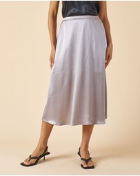 CAMIXA - Maddie Silk Midi Skirt