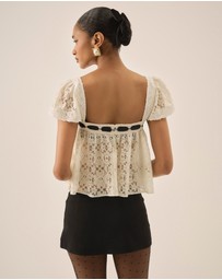 For Love & Lemons - Creampuff Lace Top