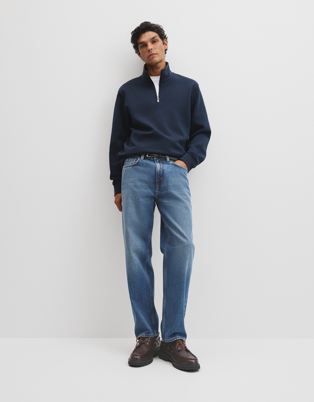 Country Road - Half Zip Texture Sweatshirt