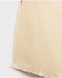 M.N.G - Strapless Linen Blend Top